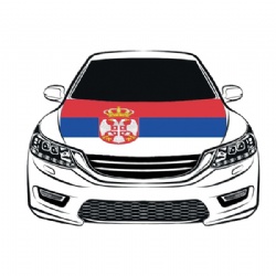 Car Hood Cover Flags -Serbia